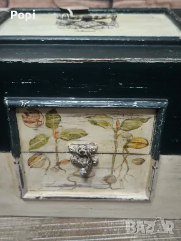 Винтидж дървени кутии 3 в 1, снимка 6 - Антикварни и старинни предмети - 48956522