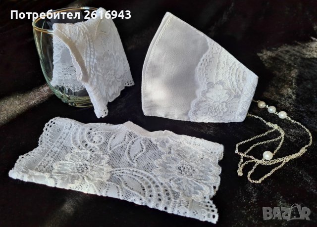 Булчински ръкавици от дантела / Сватбени ръкавици без пръсти, снимка 4 - Сватбени аксесоари - 39057971