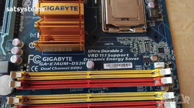 Дънна платка Gigabyte GA-E7AUM-DS2H Socket 775 CPU+FAN, снимка 6 - Дънни платки - 48871879