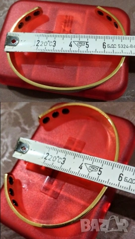 Изискана нано гривна с 9к бяло и жълто попълнено злато, снимка 3 - Гривни - 54111922