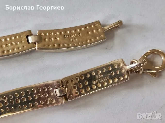 Сребърен комплект колие и гривна 925, снимка 6 - Колиета, медальони, синджири - 48038031