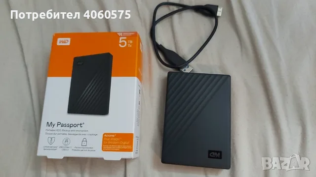 Нов с гаранция 3 години външен хард диск Western Digital 5TB MyPassport Black , снимка 7 - Външни хард дискове - 55791605