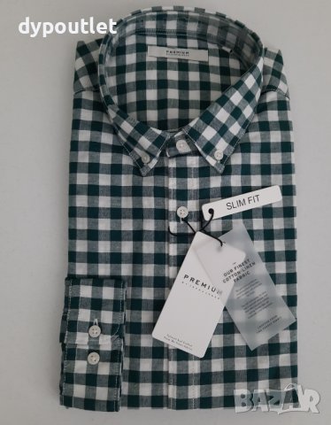 Мъжка риза каре  Jack & Jones Premium Slim Fit, размер - L.                                         , снимка 2 - Ризи - 39267461