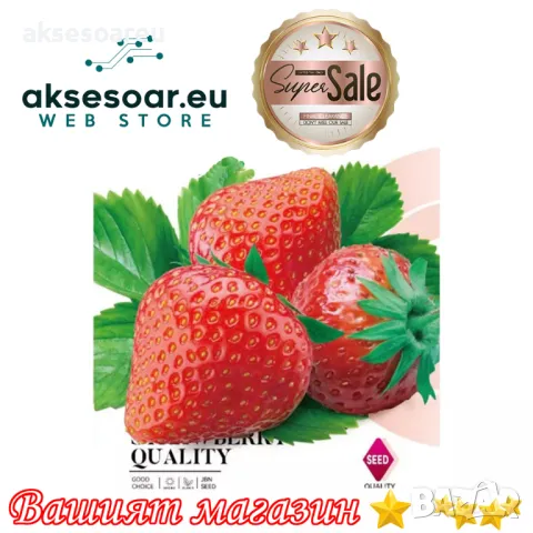 100 бр. ягодови семена от гигантска ягода градинско плодово растение, сладки и вкусни червени ягоди , снимка 12 - Сортови семена и луковици - 47664198