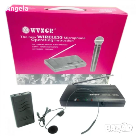 Безжичен микрофон тип хедсет WVNGR SM-200B – Професионално аудио решение за свободни ръце, снимка 1