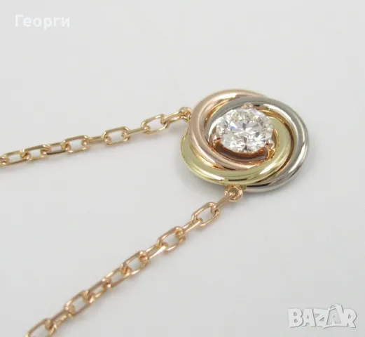 Cartier Trinity Diamond оригинално колие, снимка 2 - Колиета, медальони, синджири - 50262680
