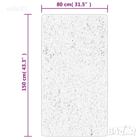 vidaXL Килим IZA с къс косъм, скандинавски вид, сив, 80x150 см, снимка 10 - Килими - 56147392