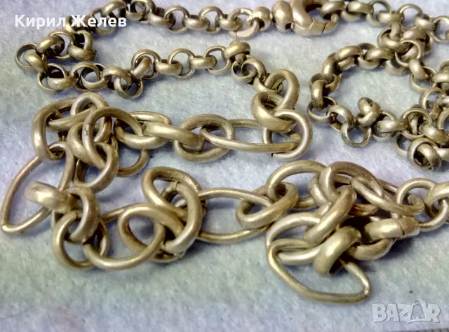 Старинен ВНУШИТЕЛЕН СРЕБЪРЕН ЛАНЕЦ СРЕБРО 925 МАЙСТОРСКА РЪЧНА РЕТРО ИЗРАБОТКА 50115, снимка 9 - Антикварни и старинни предмети - 49274678