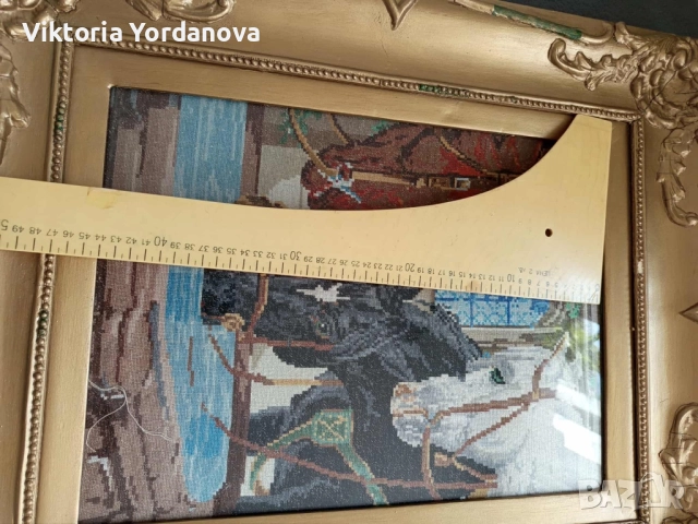 Гоблен конете на водопой, снимка 7 - Гоблени - 51759436