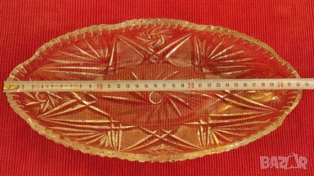 Стара кристална купа, фруктиера. , снимка 6 - Антикварни и старинни предмети - 40717734