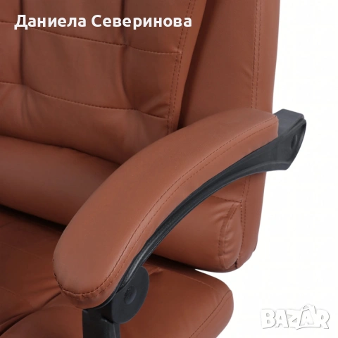 Ергономичен офис стол с лумбална опора от еко кожа – комфорт за дълги часове без болки, снимка 9 - Столове за офис - 53975707