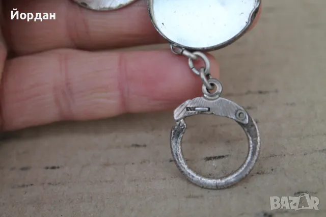 Сребърен ключодържател с място за снимка, снимка 5 - Колиета, медальони, синджири - 48165820