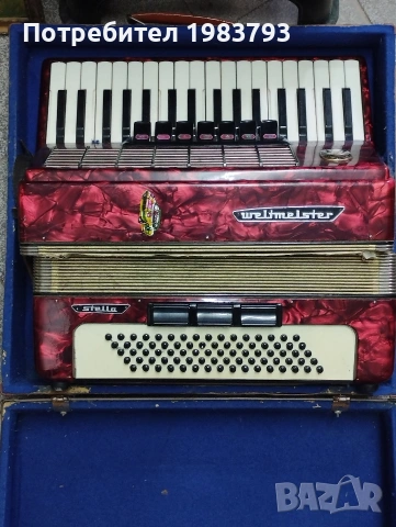 Акордеон Weltmeister 80 баса с кутия,като нов!