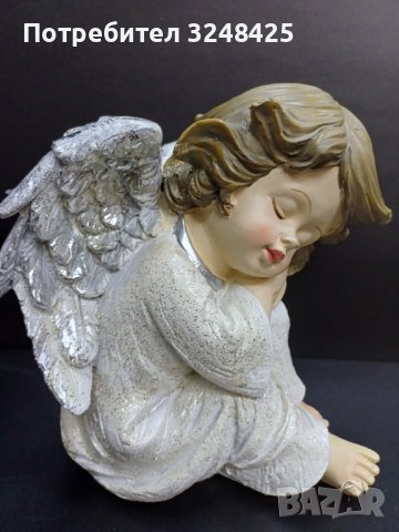 Голям ангел от висококачествен полирезин - Свита позиция., снимка 3 - Статуетки - 42689718
