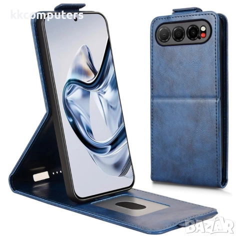 Кожен флип калъф за ZTE nubia Air 5G- Стенд и Холдер за Карти, вкл. Протектор, 4 Цвята, снимка 2 - Калъфи, кейсове - 52402478