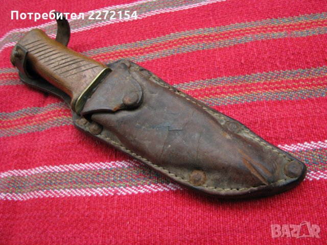 Немски окопен нож с кания, снимка 1 - Антикварни и старинни предмети - 34456207