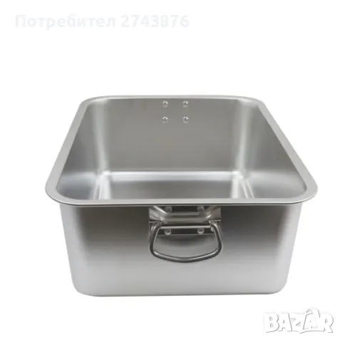 ТАВА ИНОКС ДЪЛБОКА ЕК-6015 SS С ДРЪЖКИ- 60х40х15 см, снимка 5 - Съдове за готвене - 47280116
