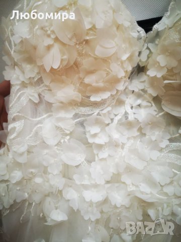 Сватбена рокля + воал, снимка 2 - Сватбени рокли - 34256635