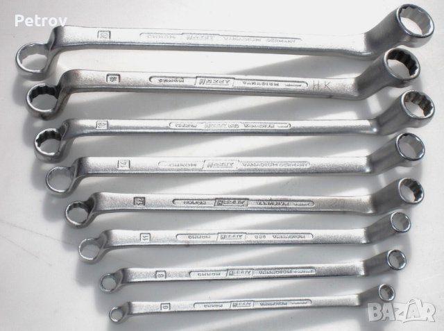 HAZET No.630 - Made in Germany - 8 броя Звездогаечни Ключове ПРОФЕСИОНАЛНИ ВИСОКОКАЧЕСТВЕННИ GERMANY