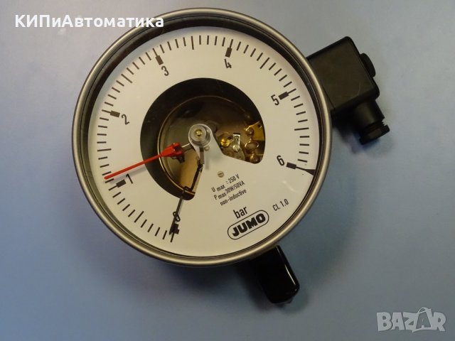 Ел. контактен Манометър JUMO Ф160, 6 bar pressure gauge with alarm contact, снимка 2 - Резервни части за машини - 39374033