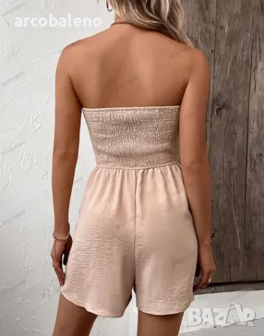 Моден дамски ежедневен едноцветен гащеризон, снимка 2 - Гащеризони - 40887967