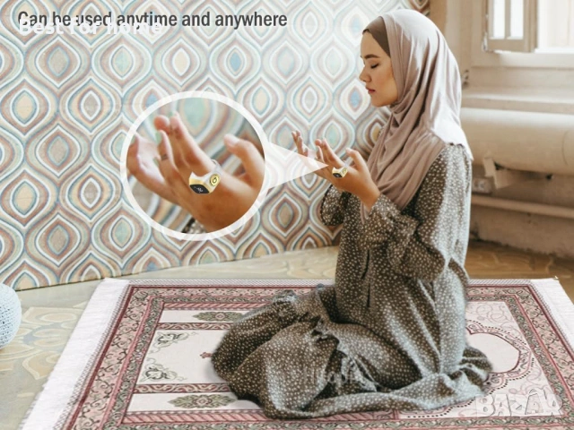 Интелигентен брояч на пръстени, интелигентен пръстен за тасбих зикр, размер 14, 18мм, снимка 6 - Друга електроника - 54088841