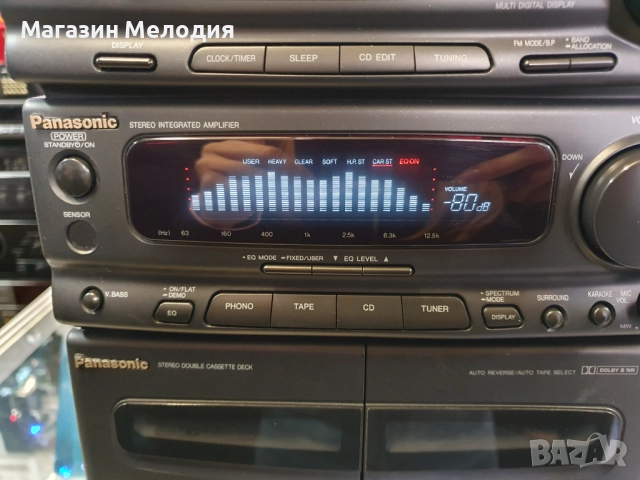 Аудиосистема Panasonic SA-CH350 В отлично техническо и визуално състояние. Лека забележка на касетит, снимка 7 - Аудиосистеми - 35637399