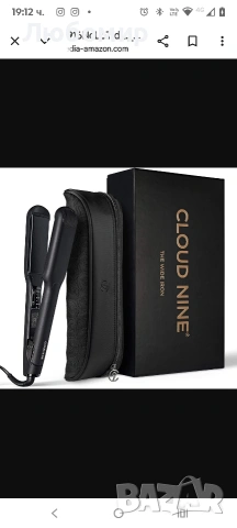 Преса за коса CLOUD NINE The Wide Iron | Керамични плаващи плочи | Технология Cushion Spring 