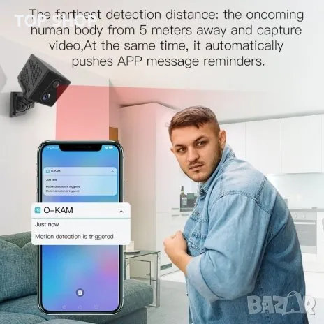 Малка IP камера с PIR сензор, снимка 2 - IP камери - 48735552