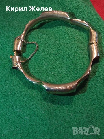 ВИНТИДЖ СТАРА РЕТРО АРТ СТОМАНЕНА ДЪЛБОКО ПОСРЕБРЕНА АРТ ГРИВНА МАЙСТОРСКА ИЗРАБОТКА АНГЛИЯ 25200