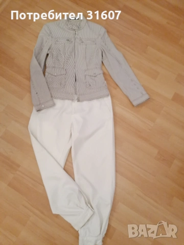 Бял дамски панталон Massimo Dutti, снимка 6 - Панталони - 53965219