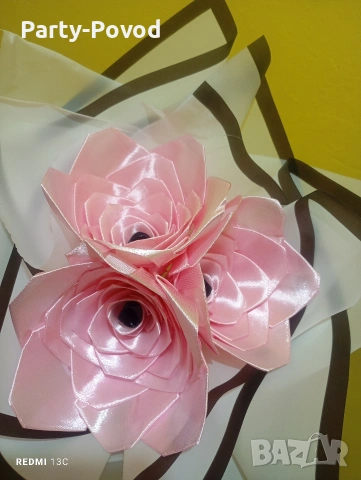 Сатенени букети , снимка 16 - Изкуствени цветя - 53079605