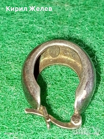 Винтидж сребърна обеца класически модел 51792, снимка 4 - Обеци - 53993670