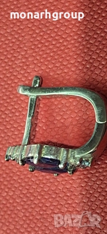 Сребърна обеца, снимка 3 - Обеци - 52656360