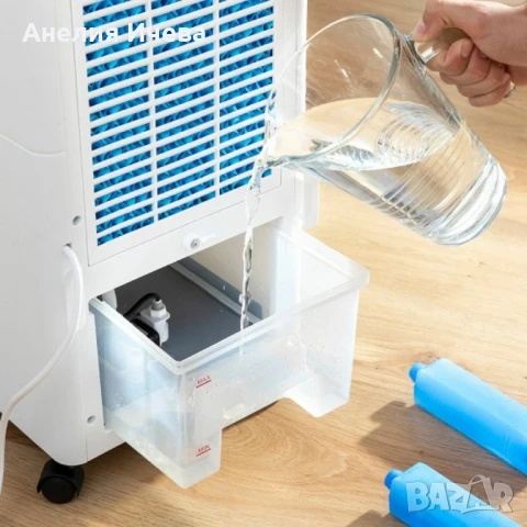 Охладител за въздух и овлажнител Voltz, 65W, 6л. резервоар вода, Таймер, дист. упр., снимка 3 - Овлажнители и пречистватели за въздух - 50575403