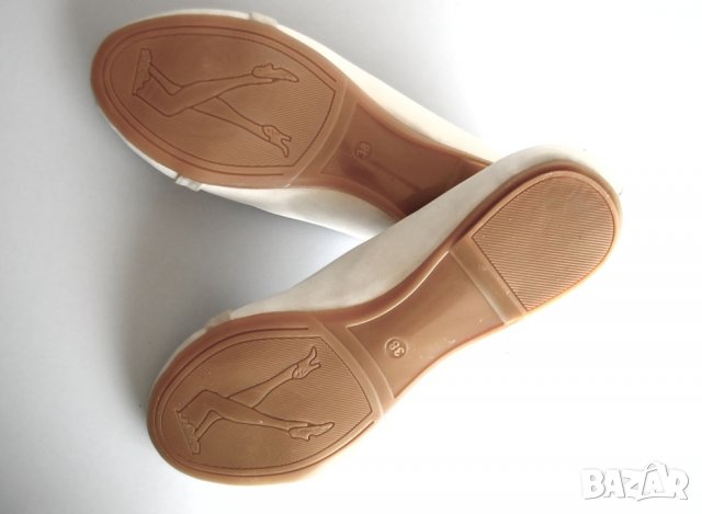 Бежови балеринки с платка на ресни марка 6NEL , снимка 4 - Дамски ежедневни обувки - 38472517