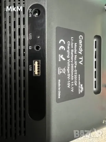 Портативен телевизор с батерия Candy TV  DVB-T2, 1080P HD Mini TV DAB+, DSP цифрова телевизия USB , снимка 14 - Телевизори - 49227723