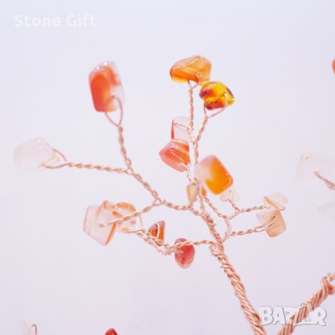 Дръвче Карнеол, Подарък Момиче, Подарък Коледа, Подарък Юбилей, Подарък 50, снимка 4 - Декорация за дома - 33239232