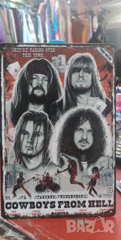 Pantera- Cowboys from Hell-Метална табела (плакет) , снимка 2 - Китари - 35504648