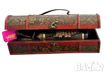 Ретро кутия с бутилка за юбилей 50 години или за 60, 70 и 80 годишнина