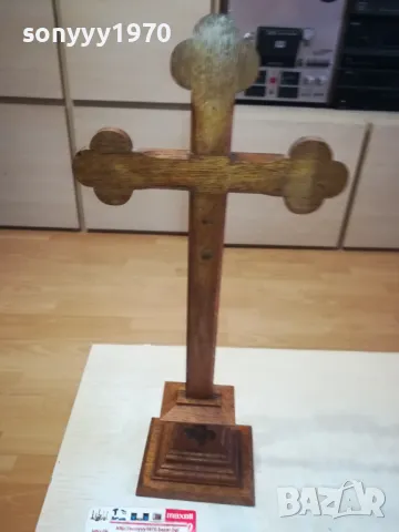 ДЪРВЕН КРЪСТ С ОСНОВА 50СМ 1011241621, снимка 13 - Антикварни и старинни предмети - 47914721