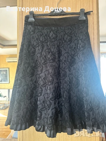 Черна пола дантела, снимка 3 - Поли - 51160793