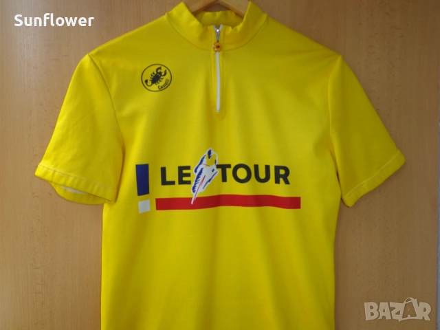 Ретро вело джърси топ CASTELLI Le Tour (de France) размер L  , снимка 5 - Спортни дрехи, екипи - 51722995