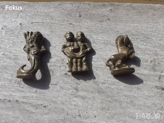 Миниатюрни бронзови фигурки 3 броя - лот 3, снимка 2 - Антикварни и старинни предмети - 44603736