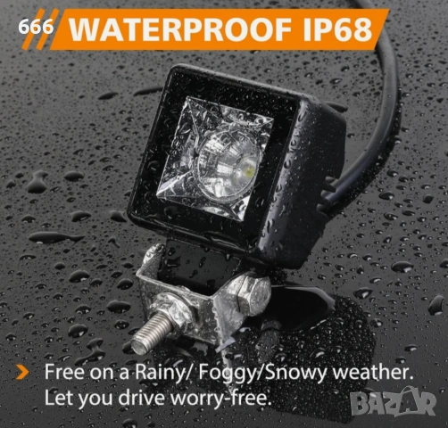 Комплект от 2 броя Лед LED Халогени, снимка 5 - Аксесоари и консумативи - 53984008