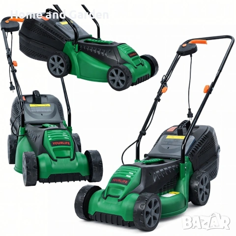 Електрическа косачка за трева 1600W – 32 см, 30L кош, 3 нива на косене, снимка 7 - Градинска техника - 53934781