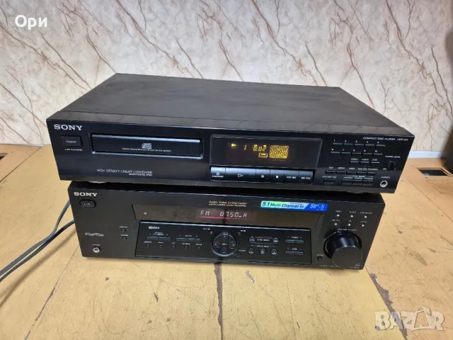 Ресивър Sony STR-DE375 и СД плеър Sony CDP-211, снимка 1 - Ресийвъри, усилватели, смесителни пултове - 48666677