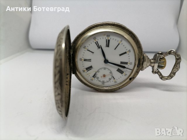 голям сребърен джобен часовник , снимка 12 - Антикварни и старинни предмети - 44288727