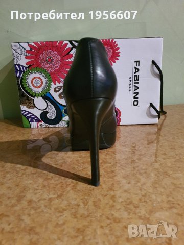 Черни обувки на висок ток и платформа, снимка 3 - Дамски обувки на ток - 29695731