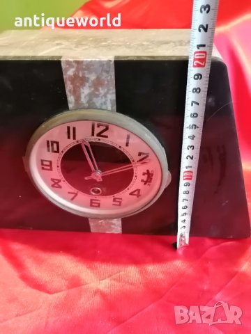 Стар Мраморен Механичен Настолен Каминен Часовник, снимка 8 - Антикварни и старинни предмети - 35271961